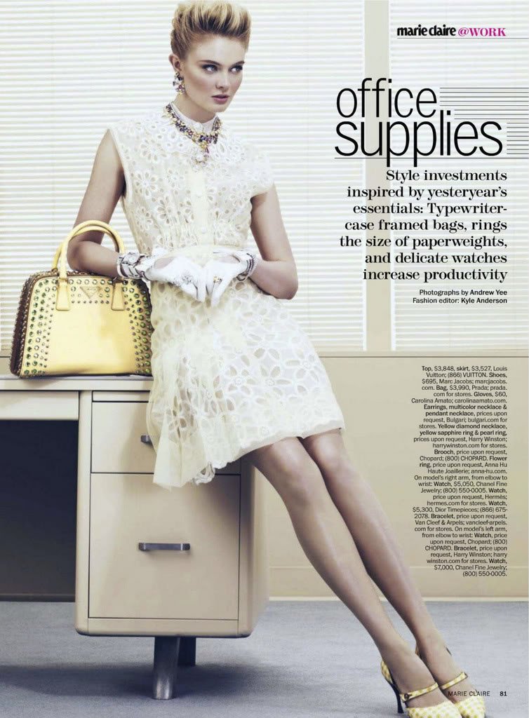 Office Supplies: Marie Claire, May 2012